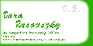 dora rasovszky business card